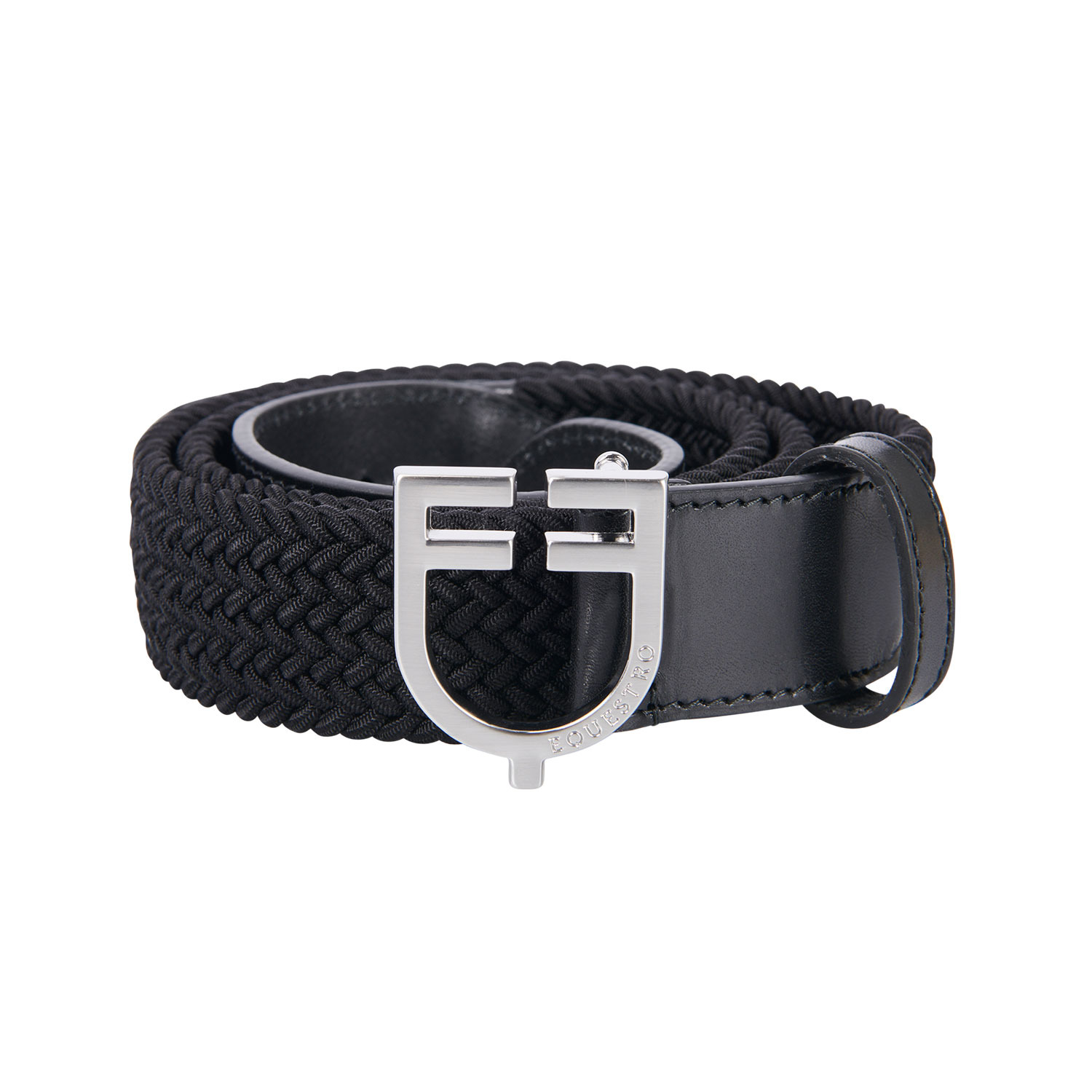 Equestro Leren Riem Elastisch Logo