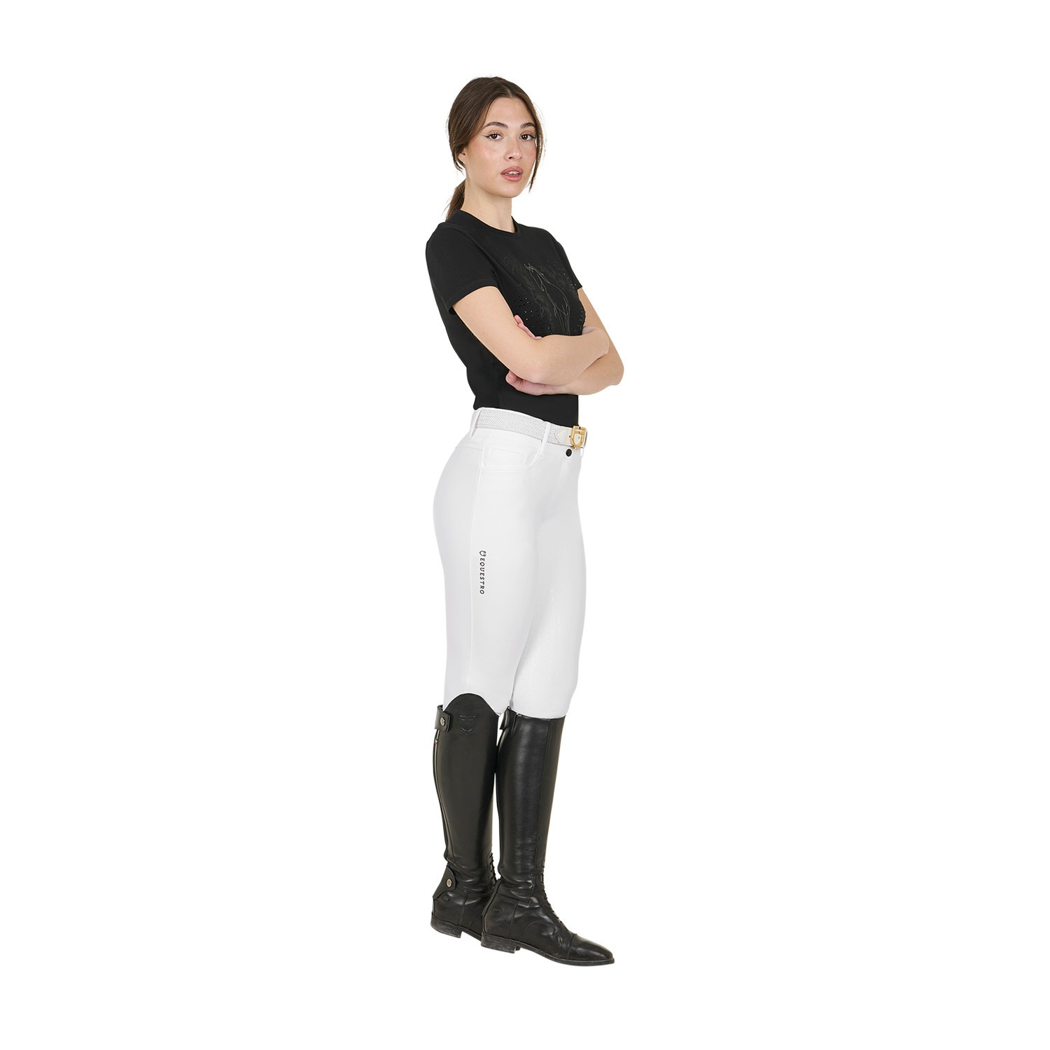 Equestro High Waist Rijbroek Full Grip