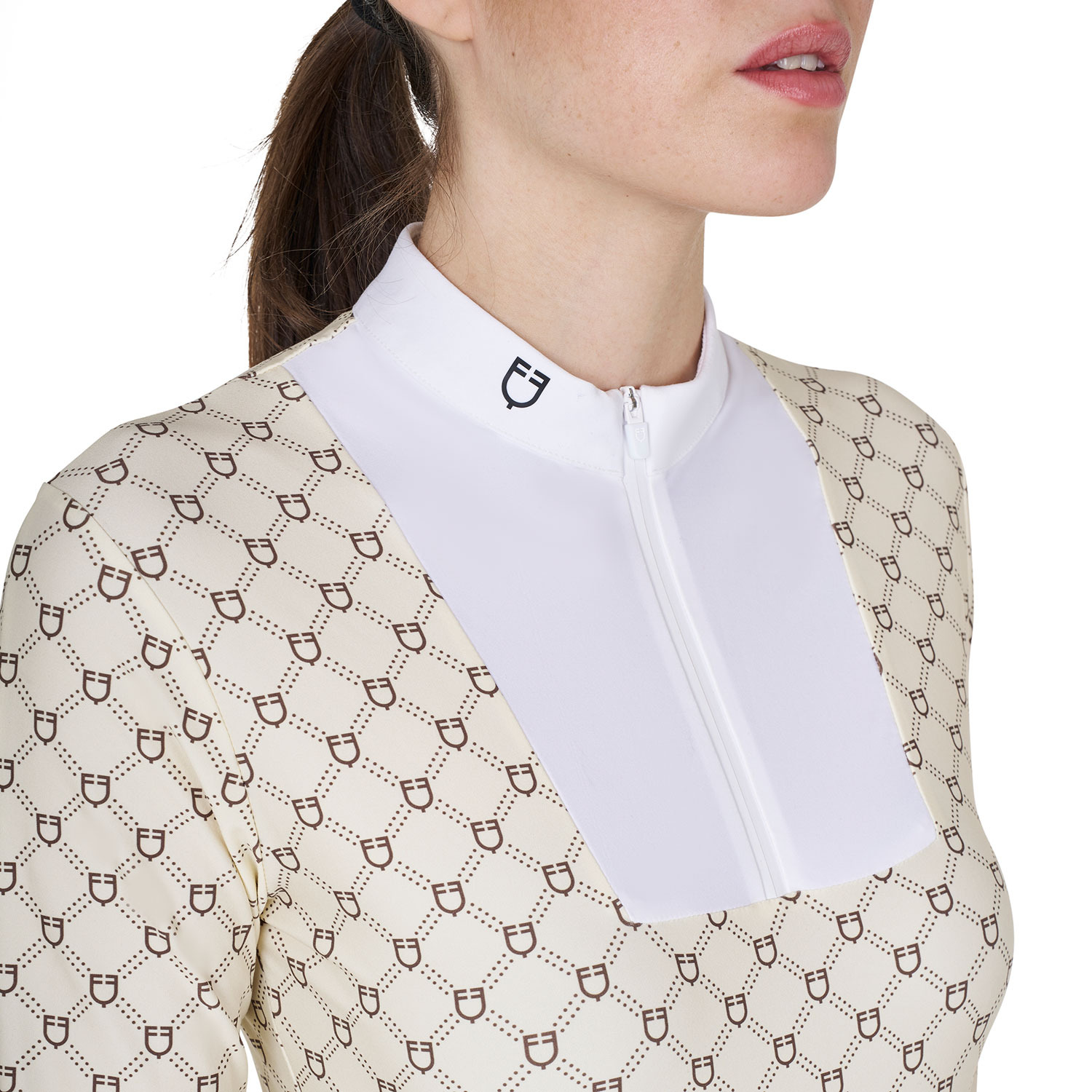 Equestro FW25 Wedstrijdshirt Monogram Print 