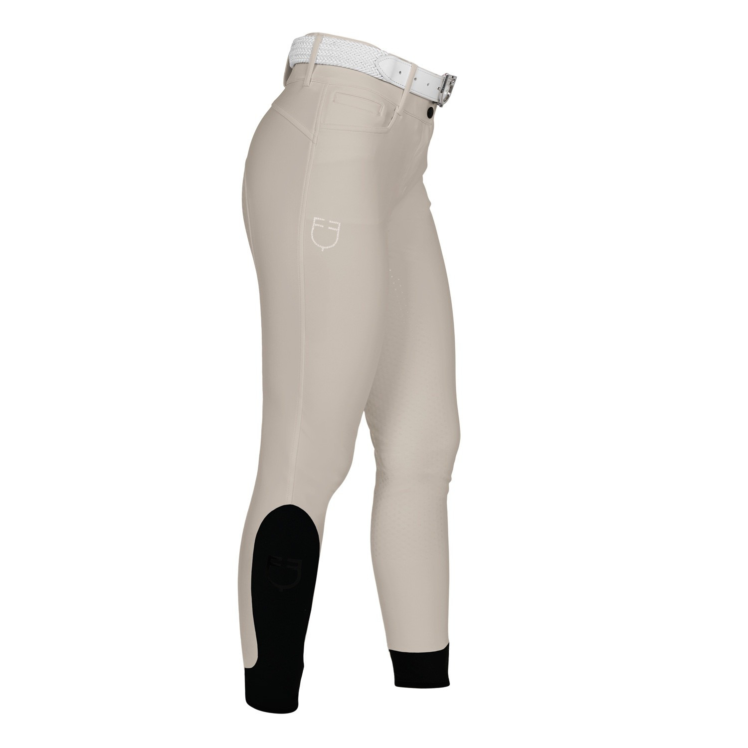 Equestro SS26 Riding Breeches Highwaist Stones Logo Women