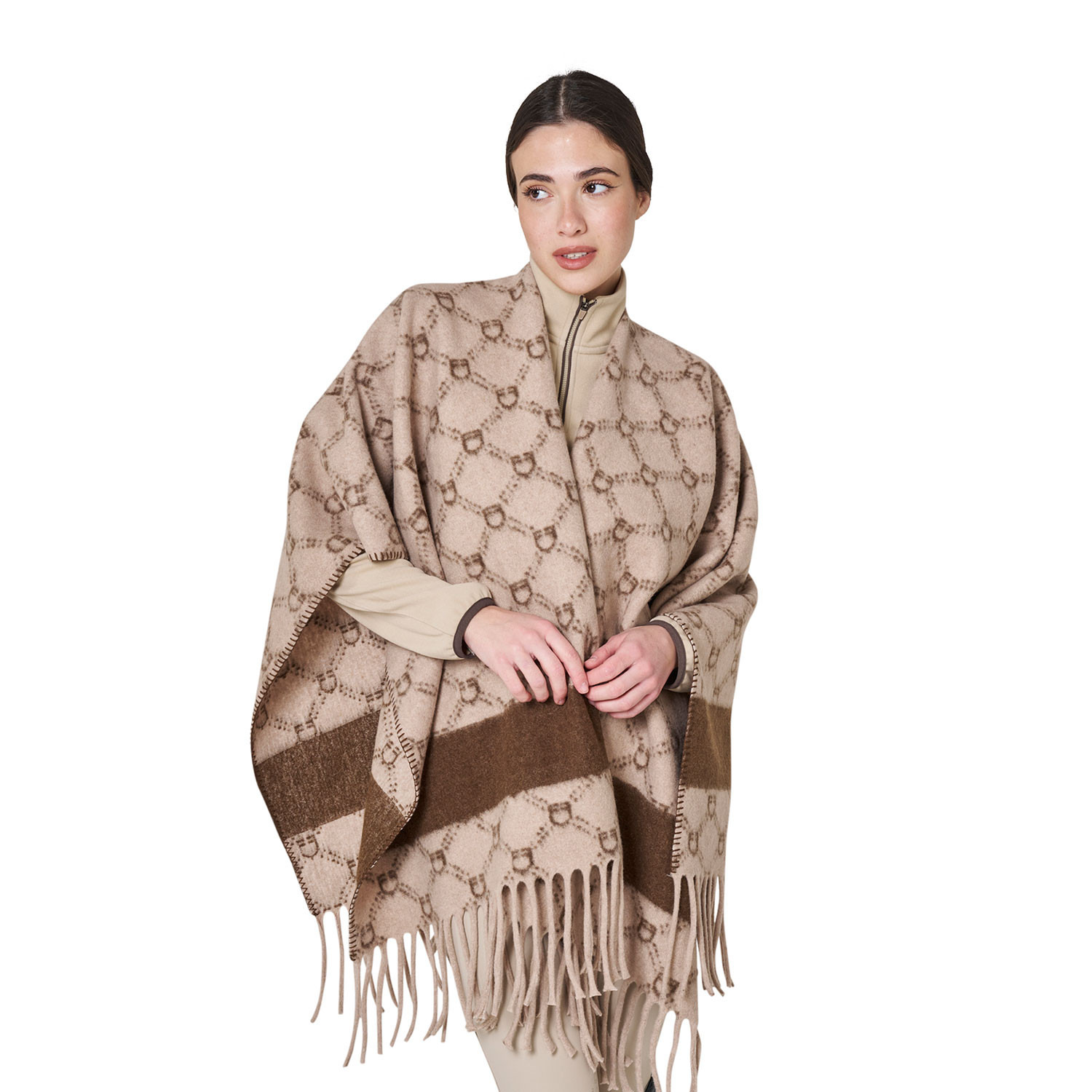 Equestro FW26 Wollen Cape Dames