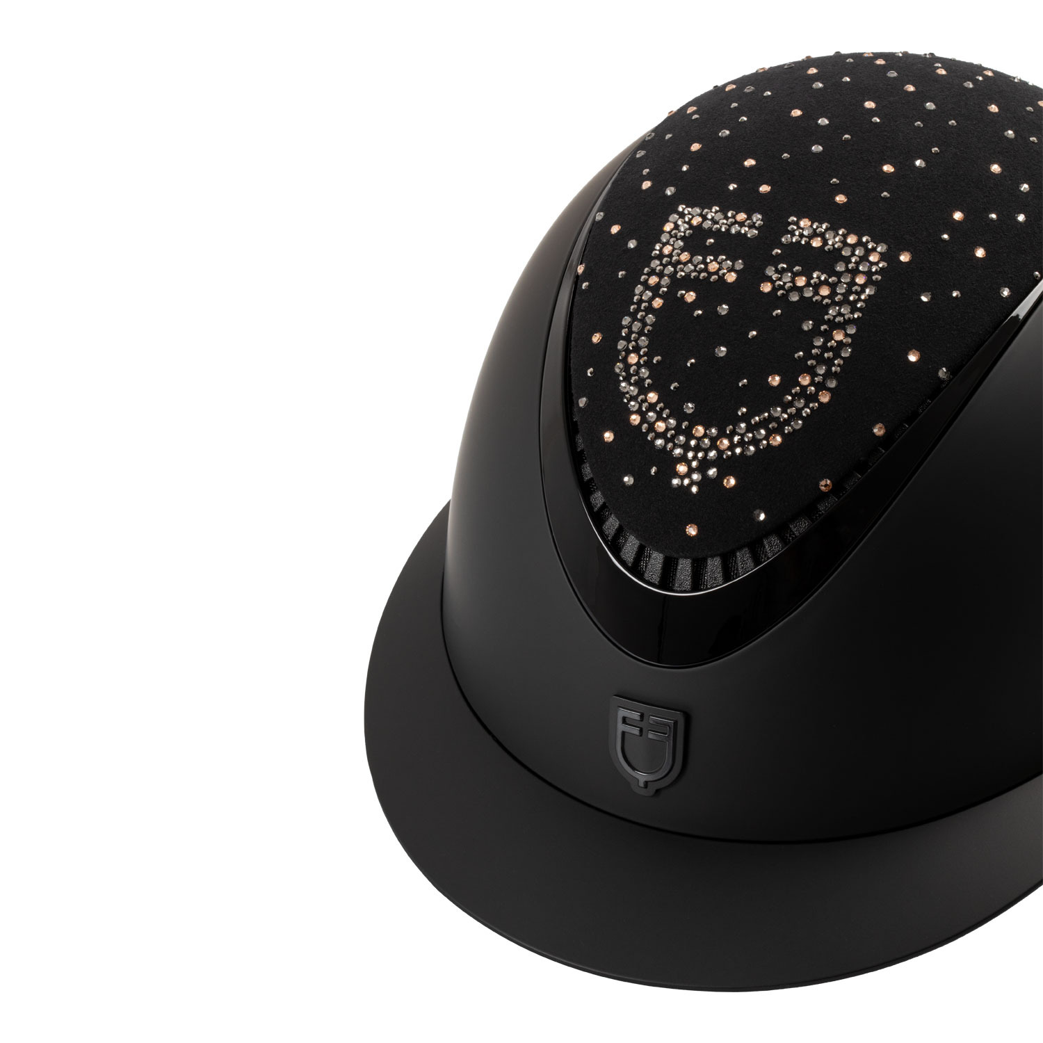 Equestro Helmet Rhinestone Logo Polo Visor