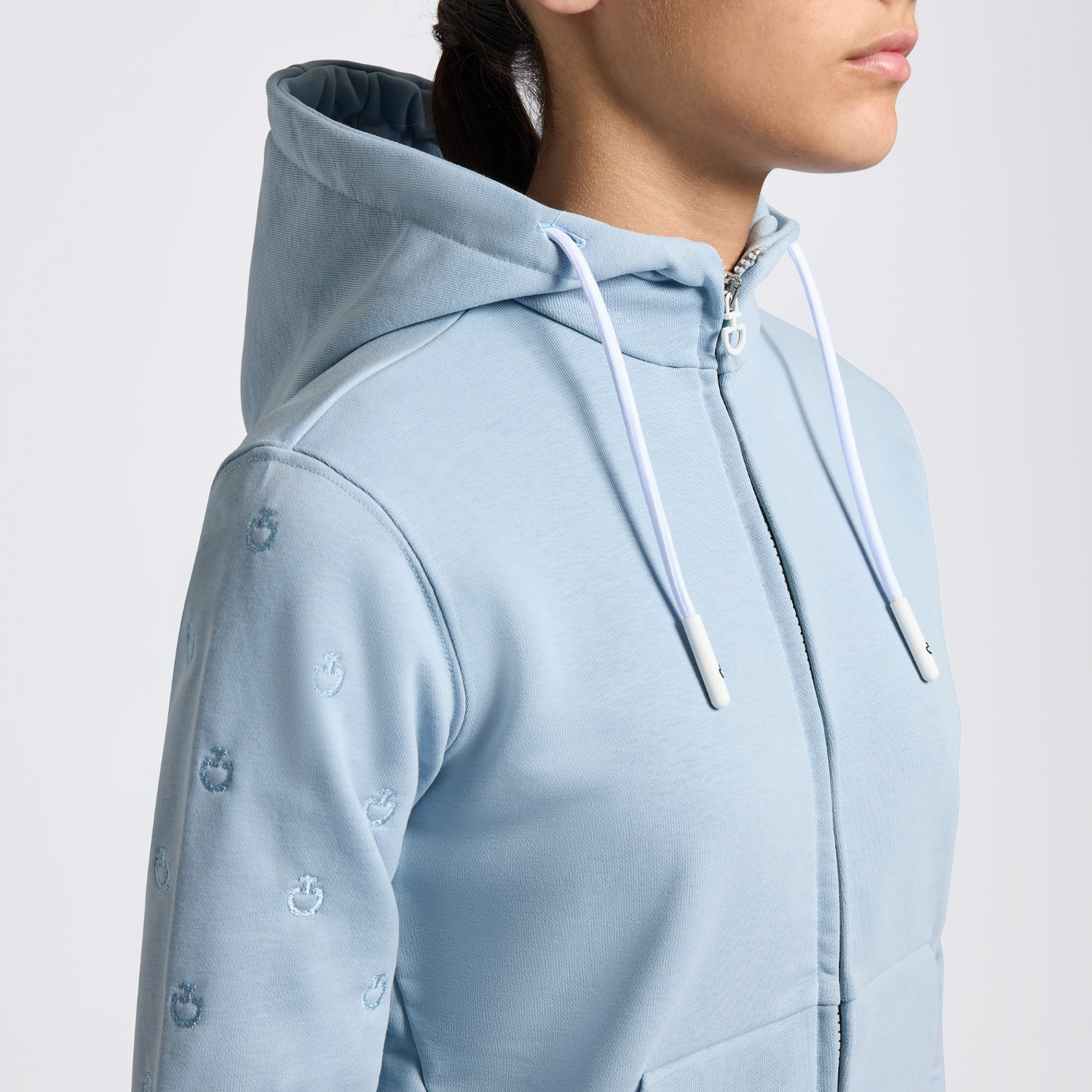 Cavalleria Toscana SS25 CT Diagonal Zip Hoodie Meisjes
