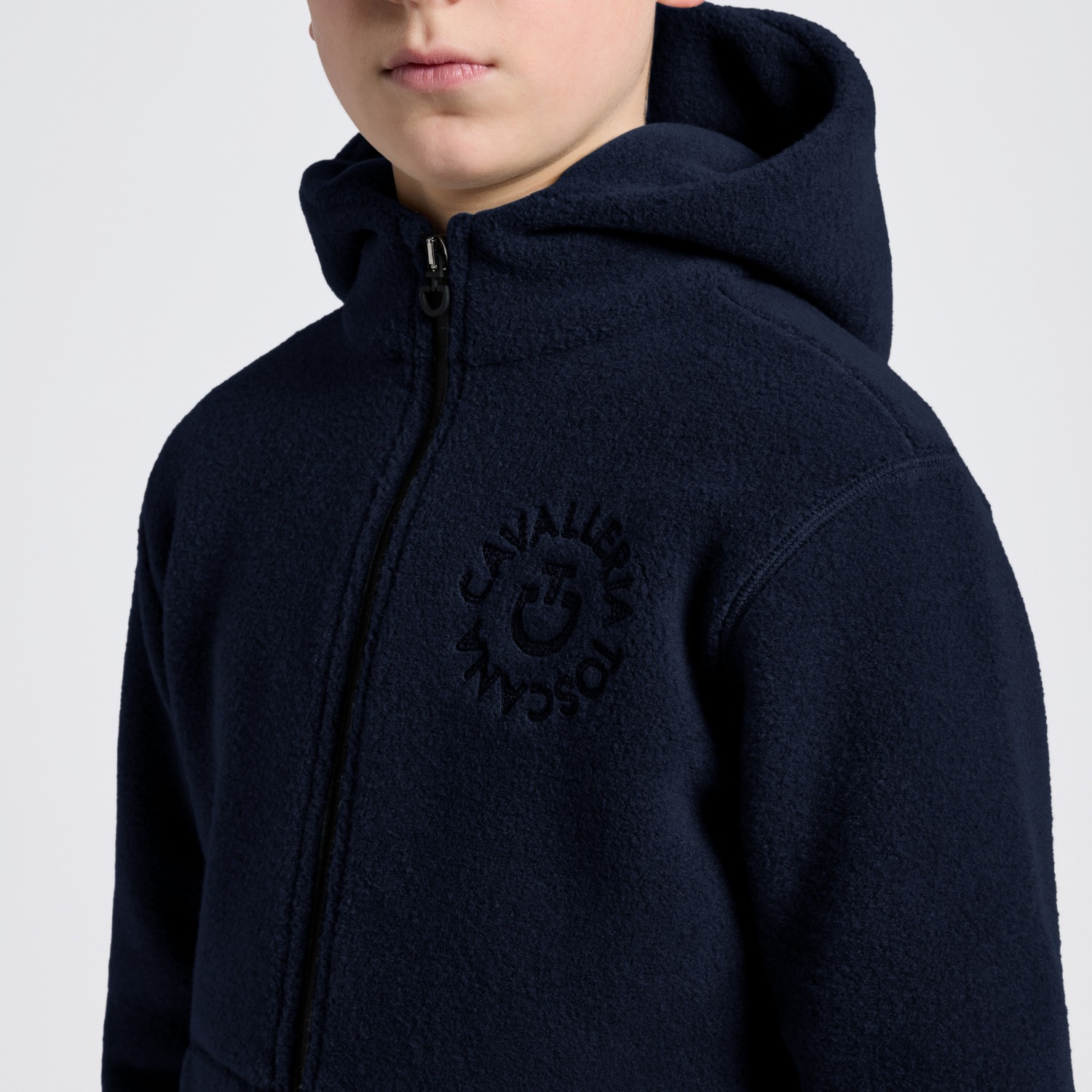Cavalleria Toscana FW25 CT Fleece w/Orbit Embroidery Logo Zip Hoodie Unisex