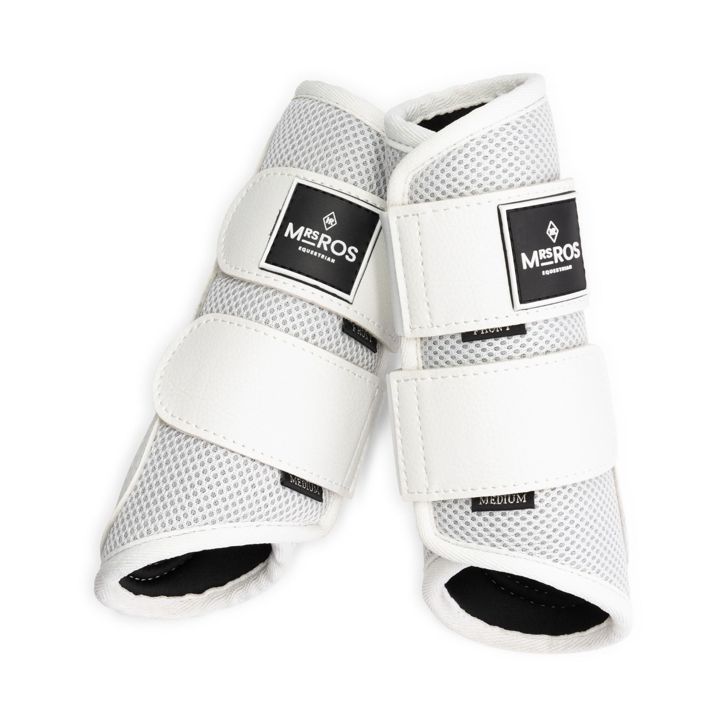 Mrs. Ros Neoprene & Mesh Tendon Boots Performance White Front