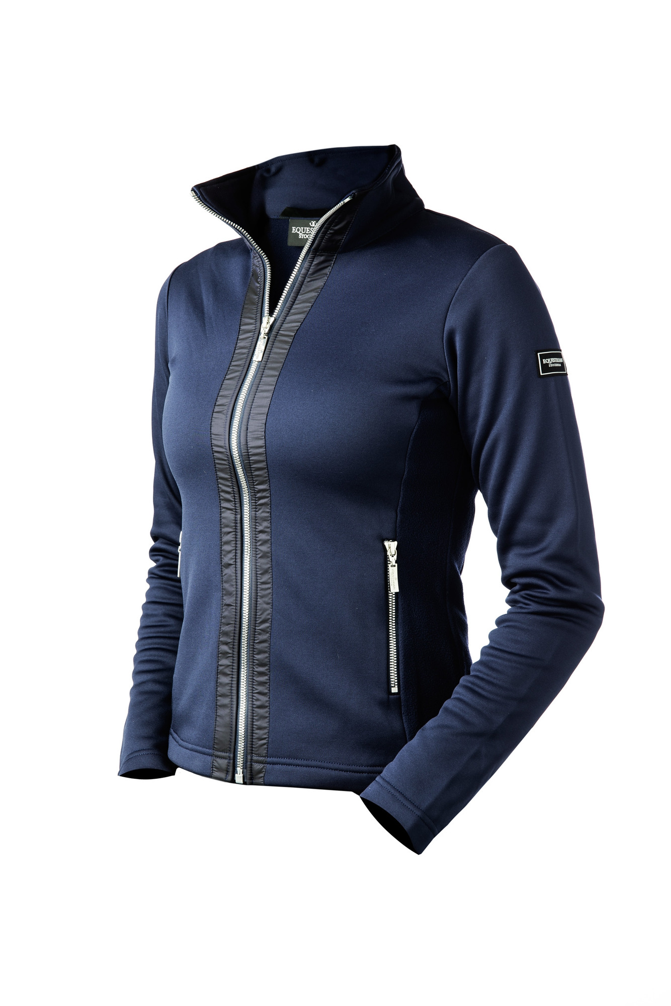 Equestrian Stockholm Fleece Jacket Navy/Silver
