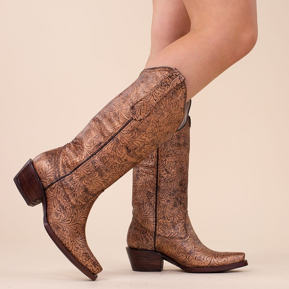 La Pintura Cowboy Stiefel Flower