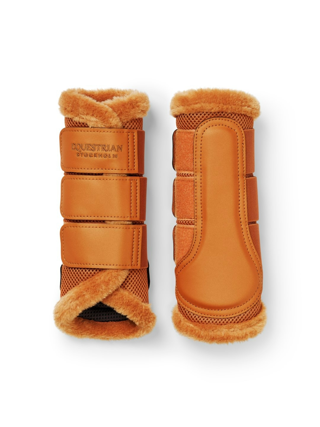 Equestrian Stockholm Chestnut Fur Mesh Brushing Boots
