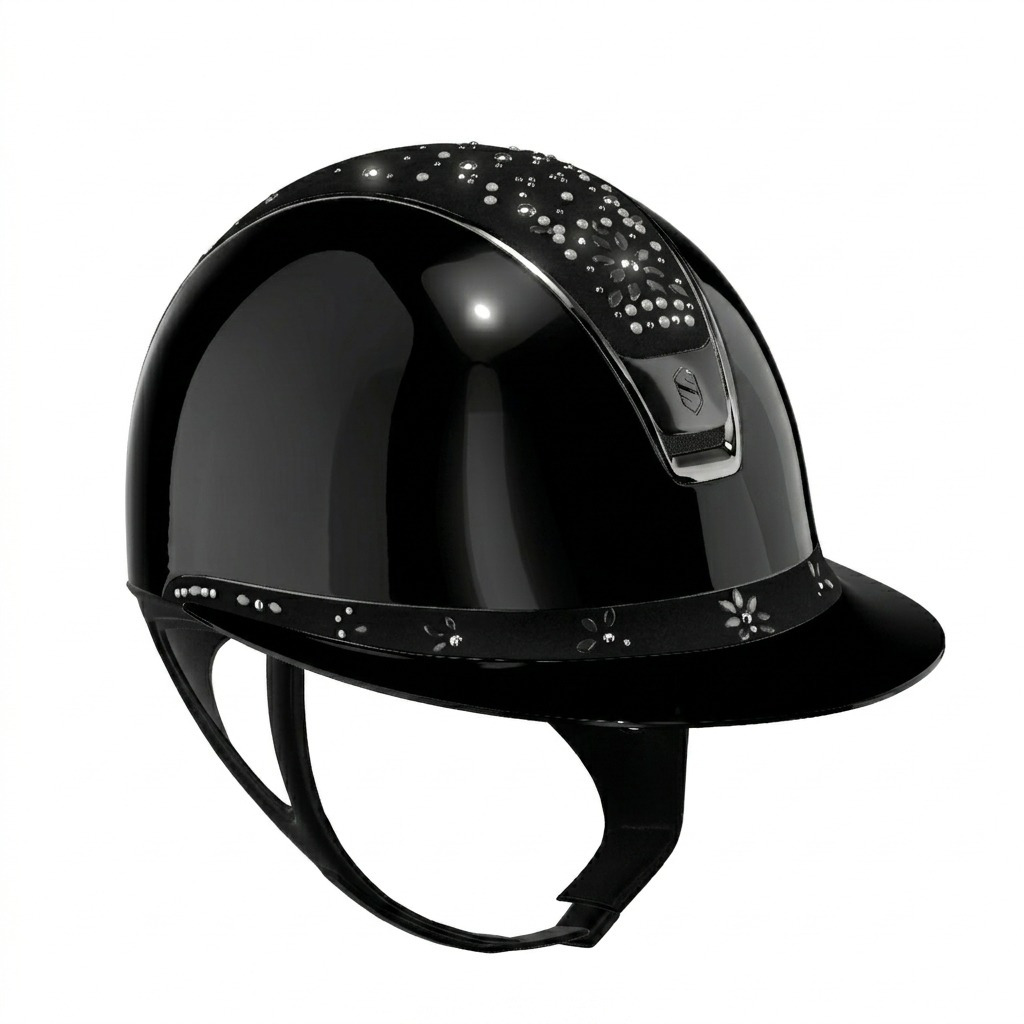 Samshield 2.0 Miss Shield Glossy Black Pearl Drop Top Frontal Chrome Black Trim Blason