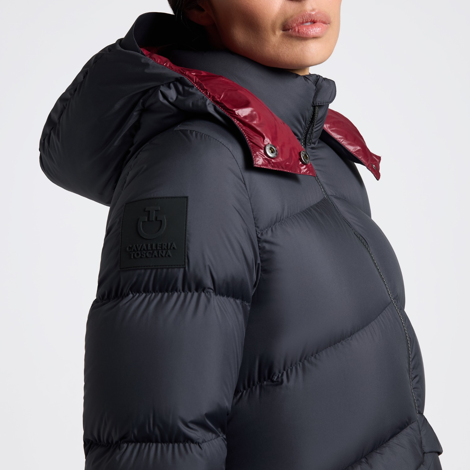 Cavalleria Toscana FW25 CT Hooded Down Padded Long Nylon Parka Dames