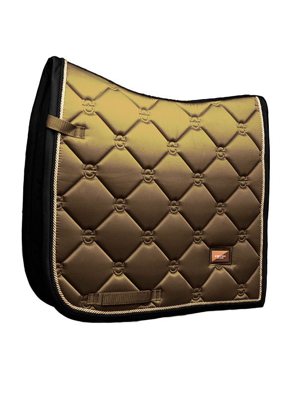 Equestrian Stockholm FW'20 dressage saddle pad Golden Brass