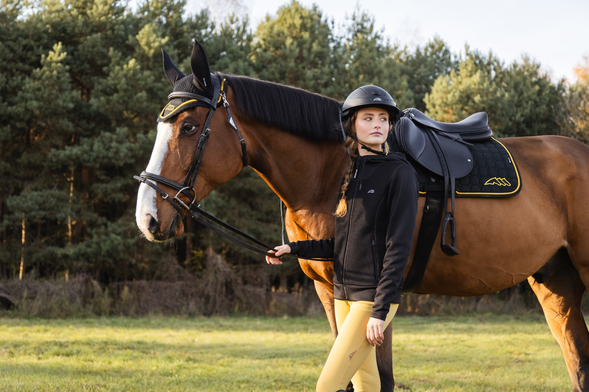 Equiline FW26 High Waist Rijbroek Eqcrystalek Knie Grip 