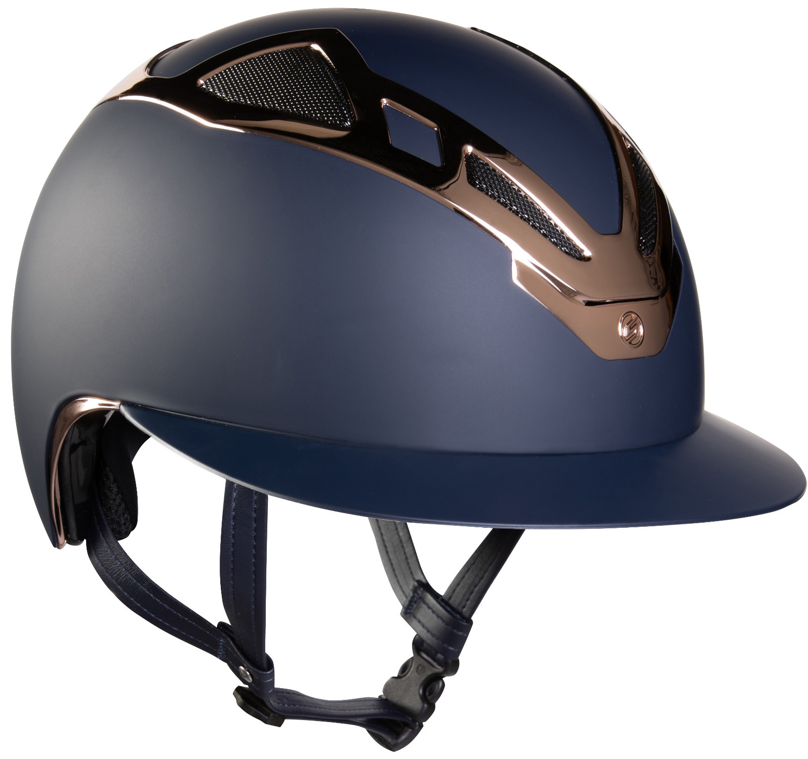 Suomy Apex Chrome Lady Riding Helmet - Blue/Rose Gold