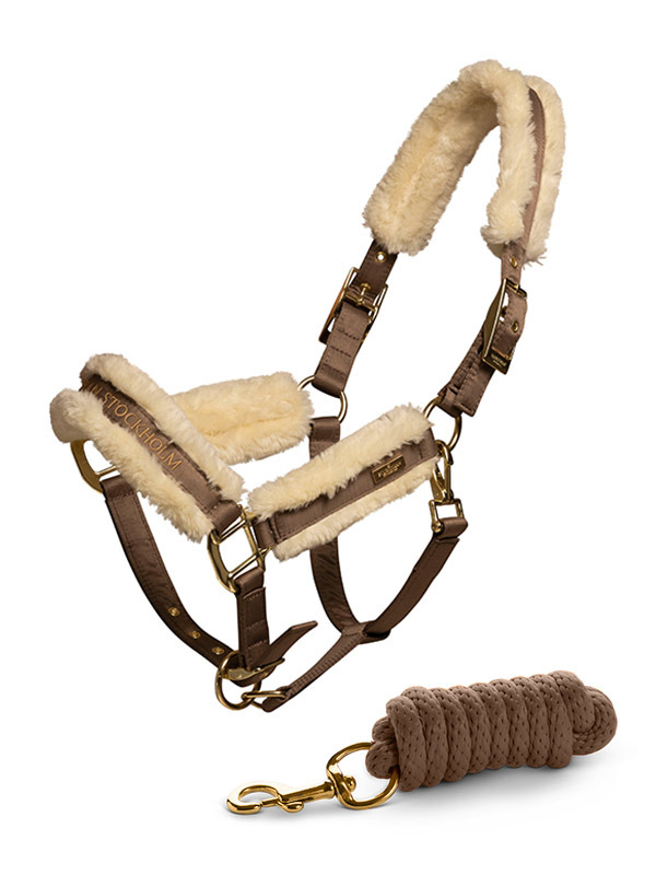 Equestrian Stockholm Halter Champagne