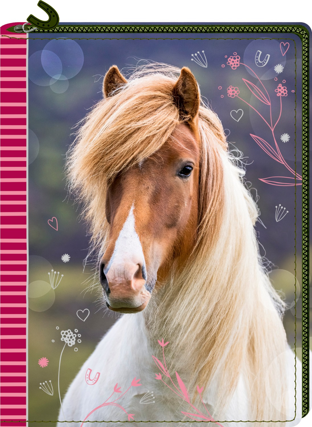 Horse Friends Diary with zip