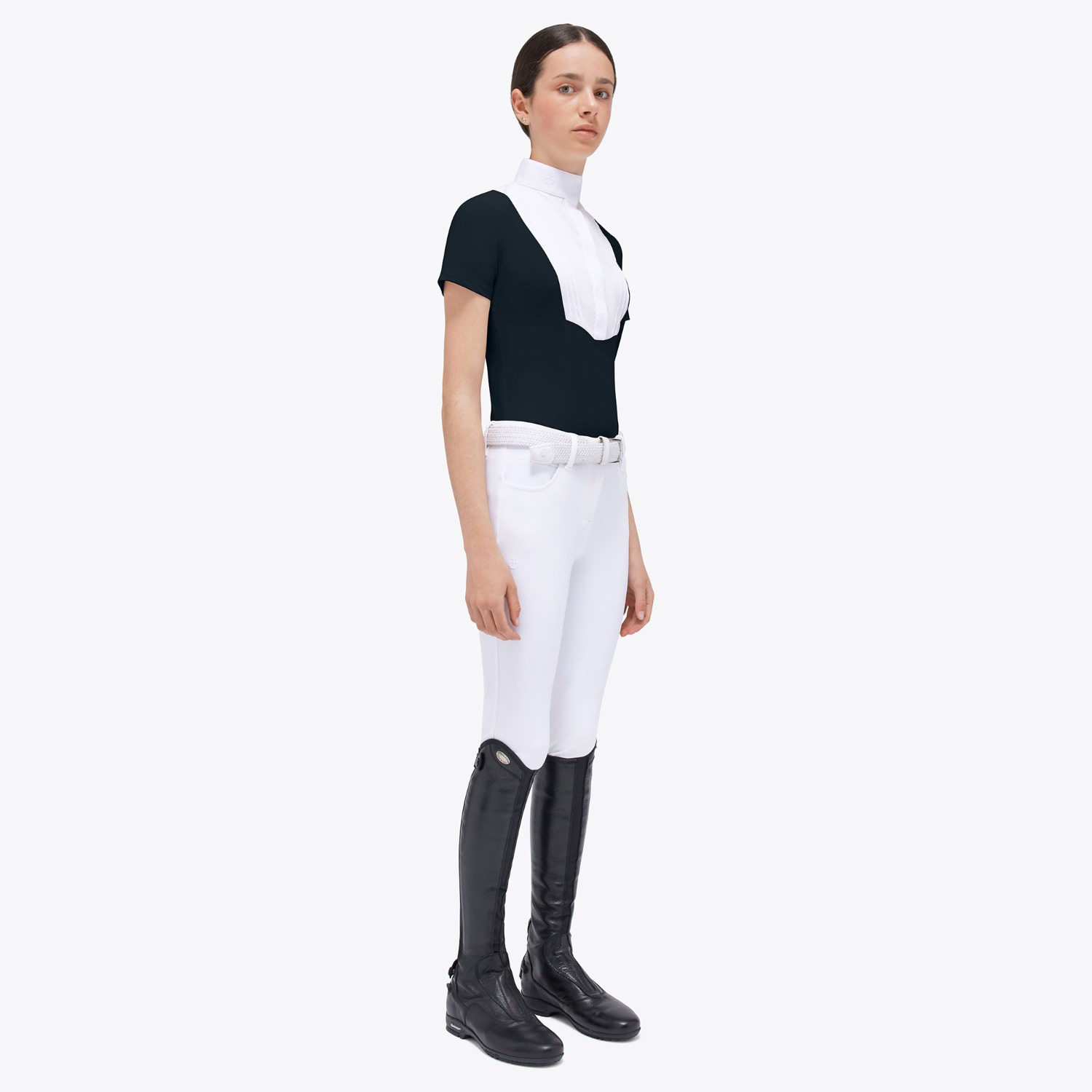 Cavalleria Toscana S/S Jersey Wedstrijdshirt Bib Meisjes