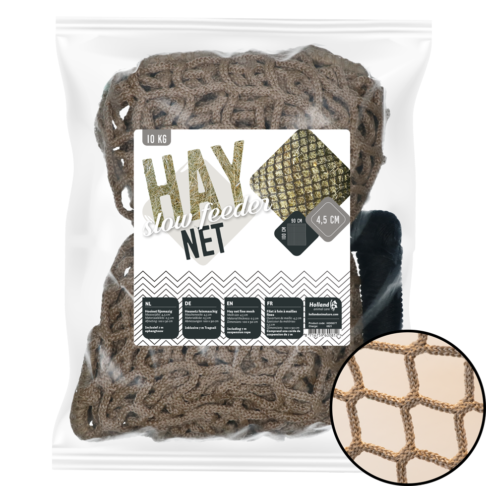 Excellent Slow Feed Hay Net 10 kg (5 mm thick, 45 mm mesh size)