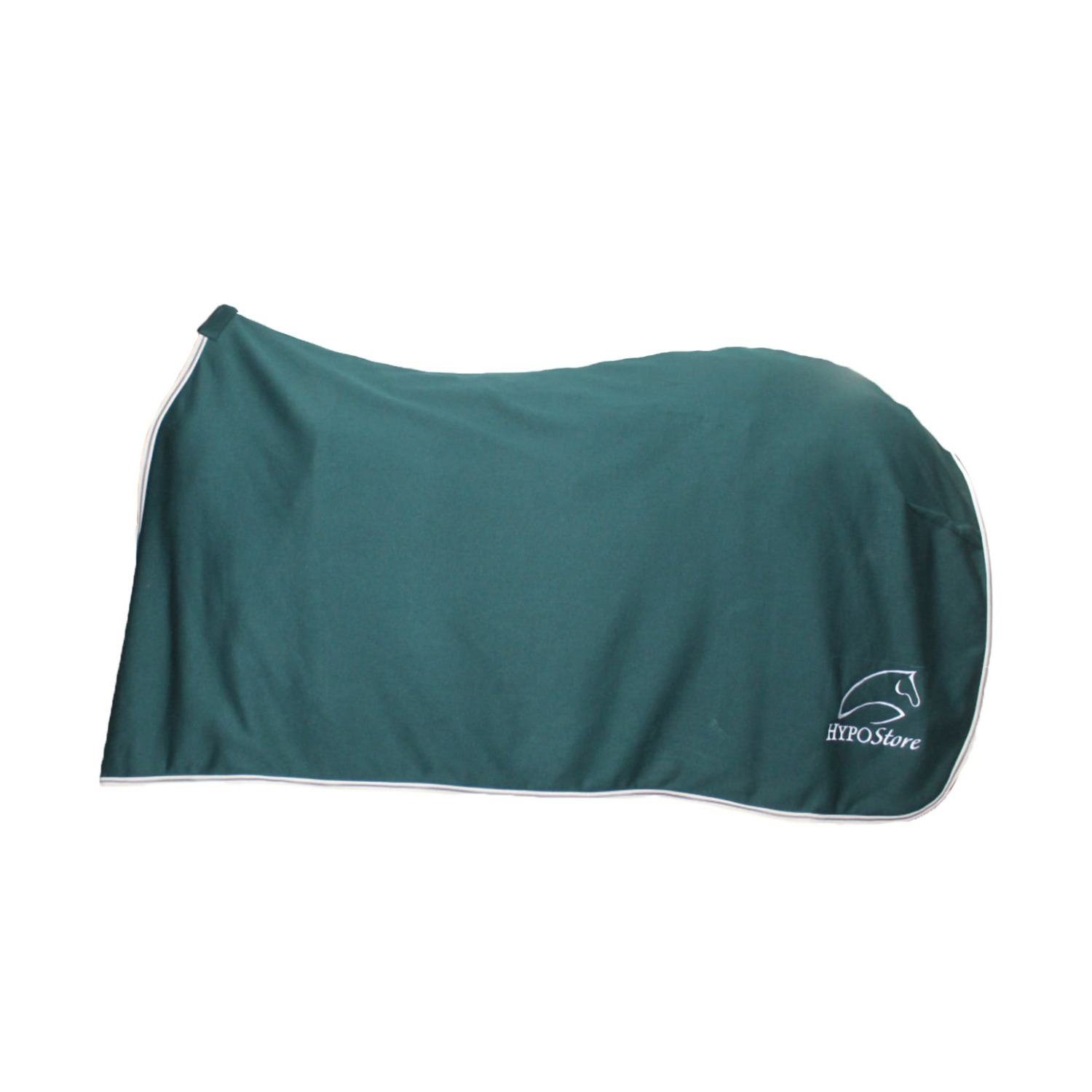 HypoStore Fleece-Decke Logo Dunkelgrün