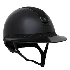 Samshield 2.0 Miss Shield schwarz glänzend Alcantara-Top 300 Swarovski Crystal Fabric Blason Frontalband