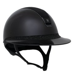 Samshield 2.0 Miss Shield noir brillant top en Alcantara 300 Swarovski Crystal Fabric blason bande frontale