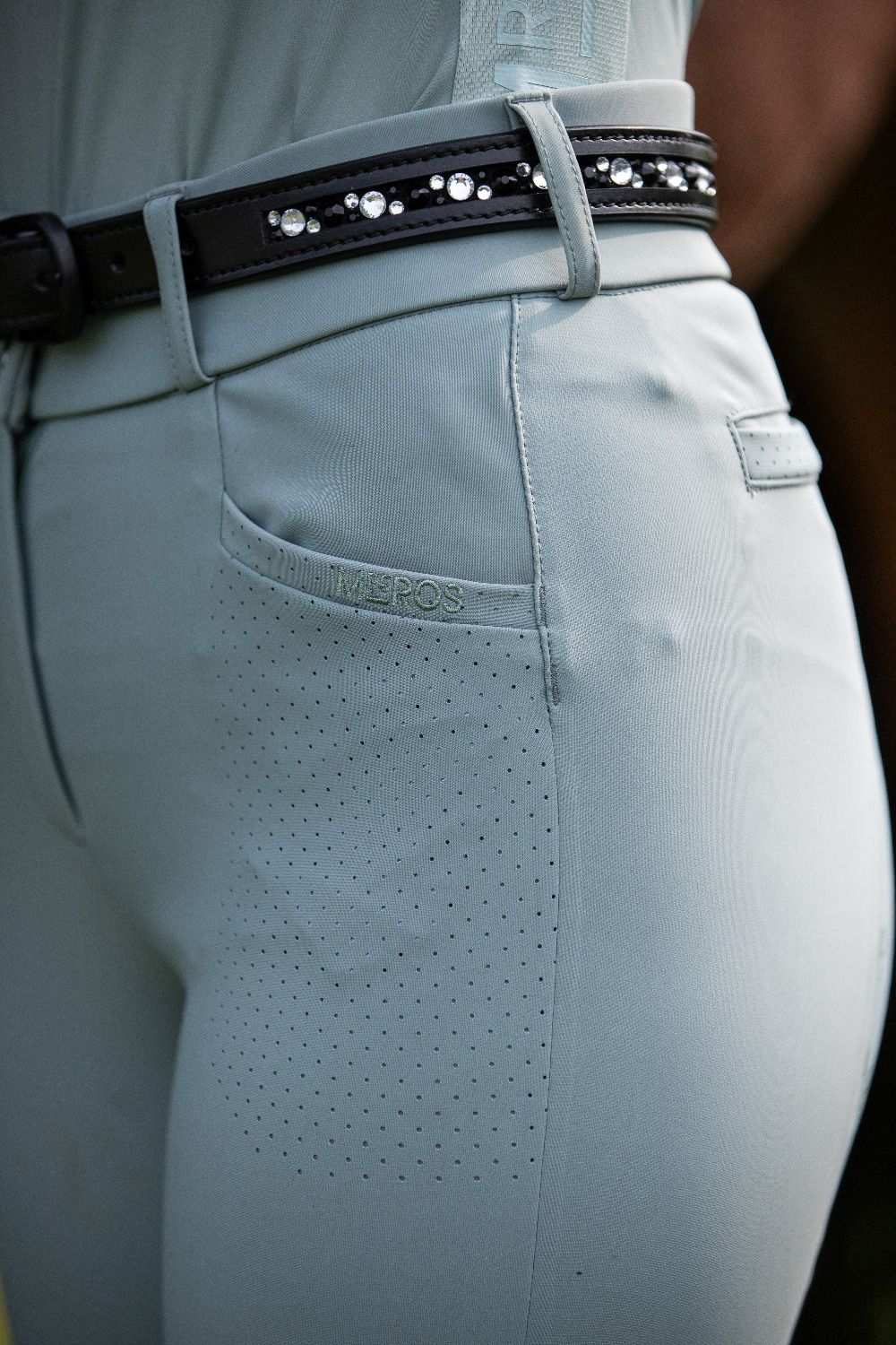 Mrs. Ros SS25 Seamless Reithose Green Lavender Fields