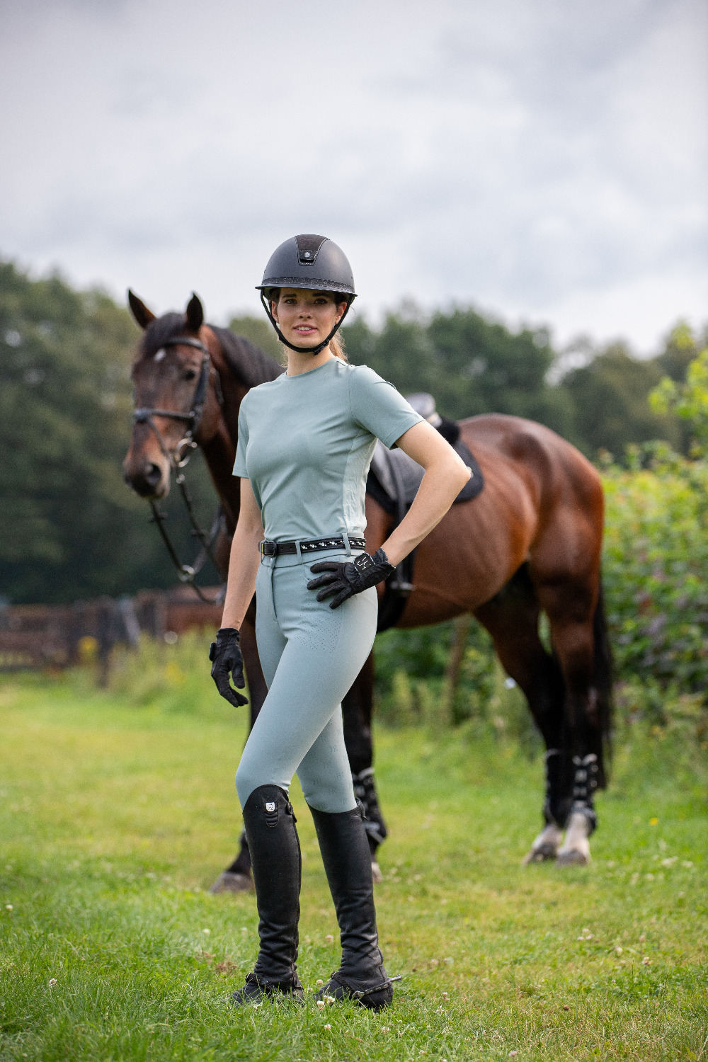 Mrs. Ros SS25 Trainingsshirt Grün Lavender Fields