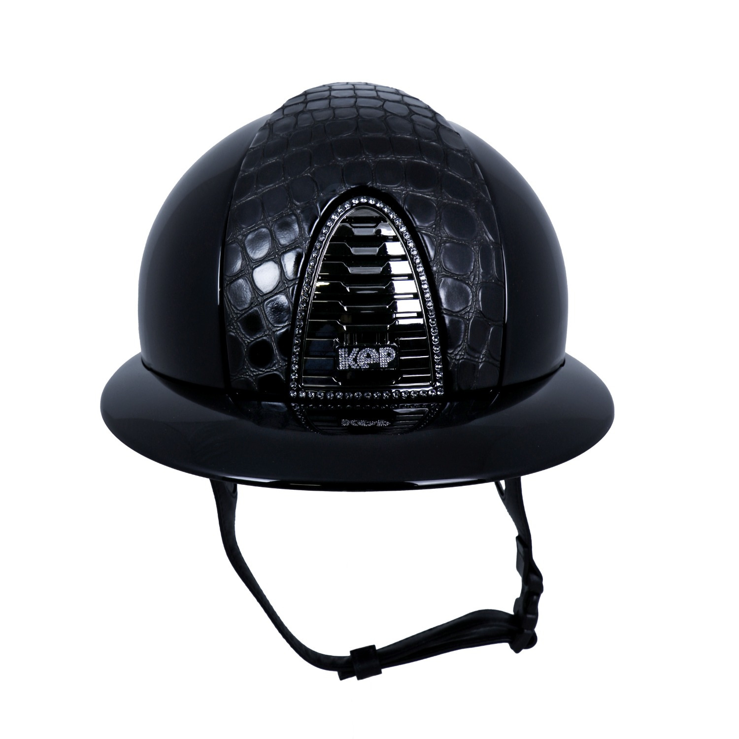 KEP Italia Cromo 2.0 Polish Schwarz Cocco Front Rear Polo Klep Swarovski Frame Logo 
