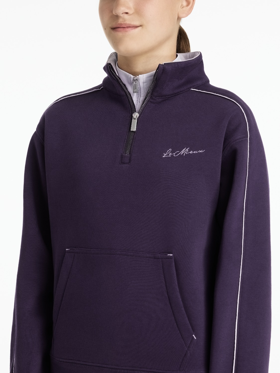 LeMieux AW25 Young Rider Kate Quarter Zip Sweat Juniper/Lilac