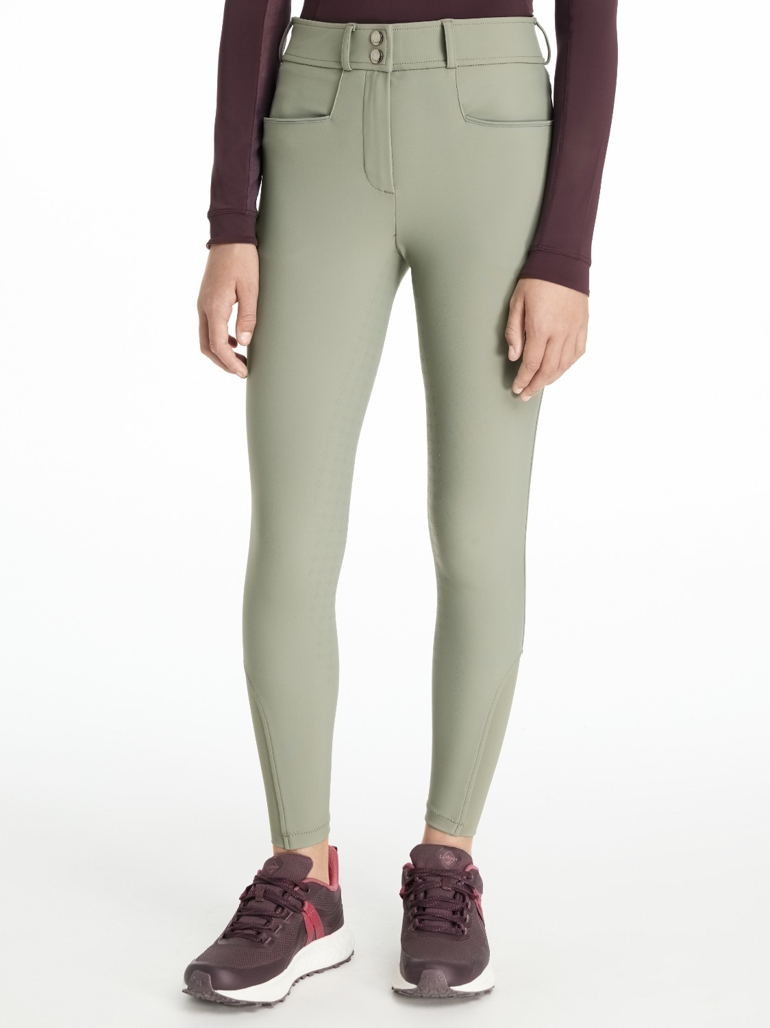 LeMieux AW25 Young Rider Izzy rijbroek met volledige siliconen grip Rosemary
