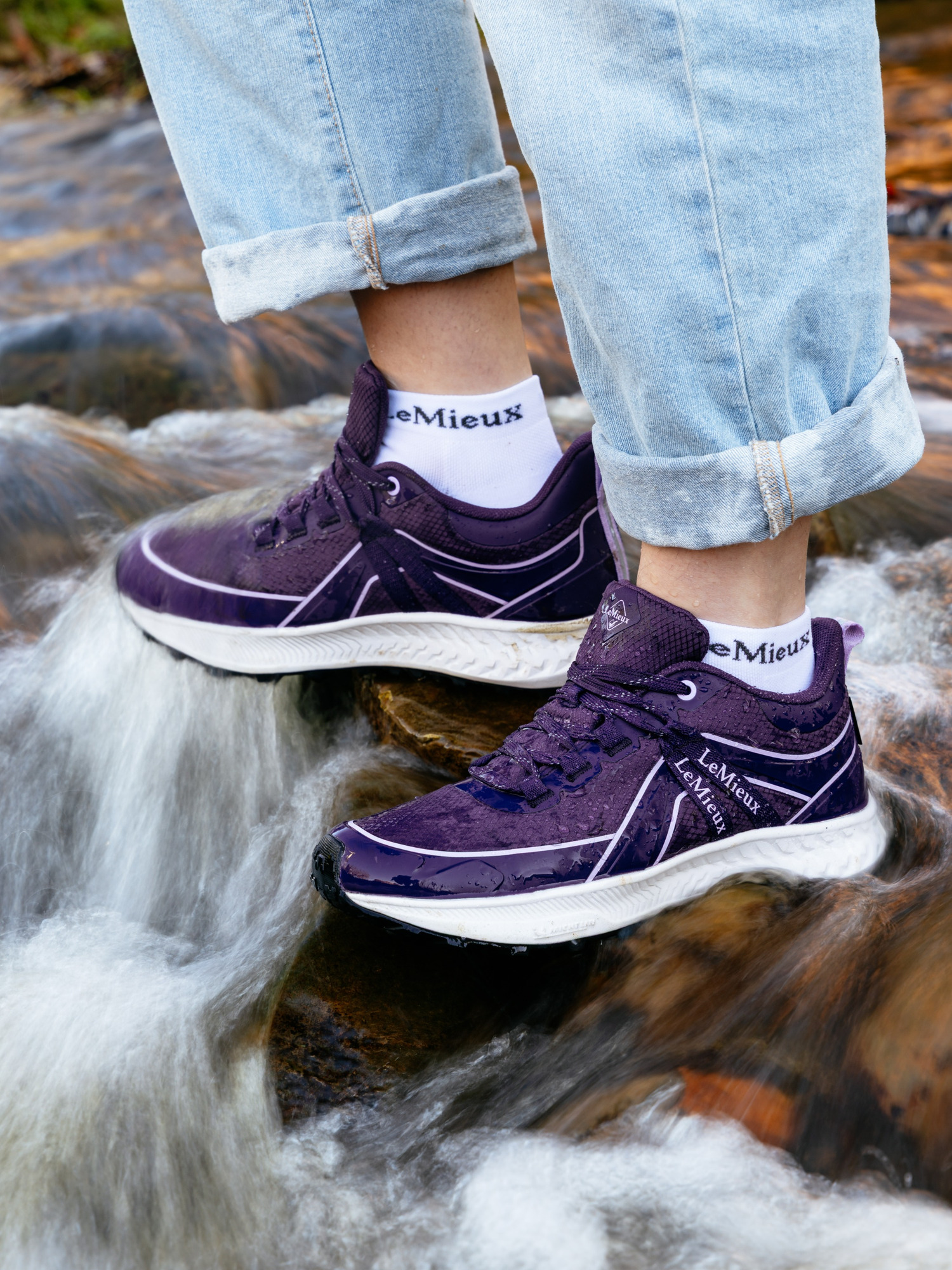 LeMieux AW25 Trax Viva waterdichte sneakers Juniper/Lilac