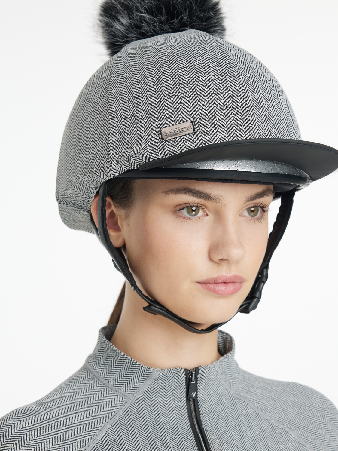 LeMieux AW25 Aspen Herringbone Helmet Cover