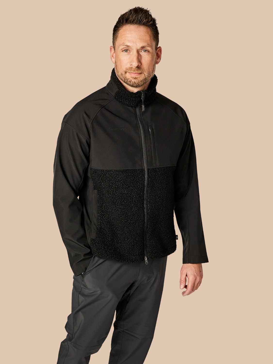 C'MON STUDIO Herren Teddy Pile & Softshell Jacke