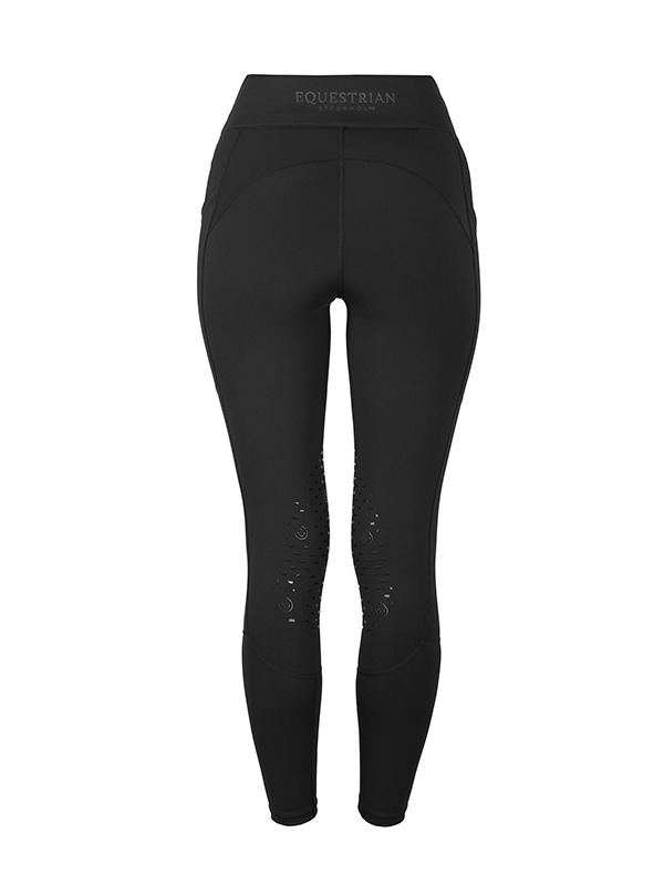 Equestrian Stockholm Black Edition Riding Tights Knee Grip