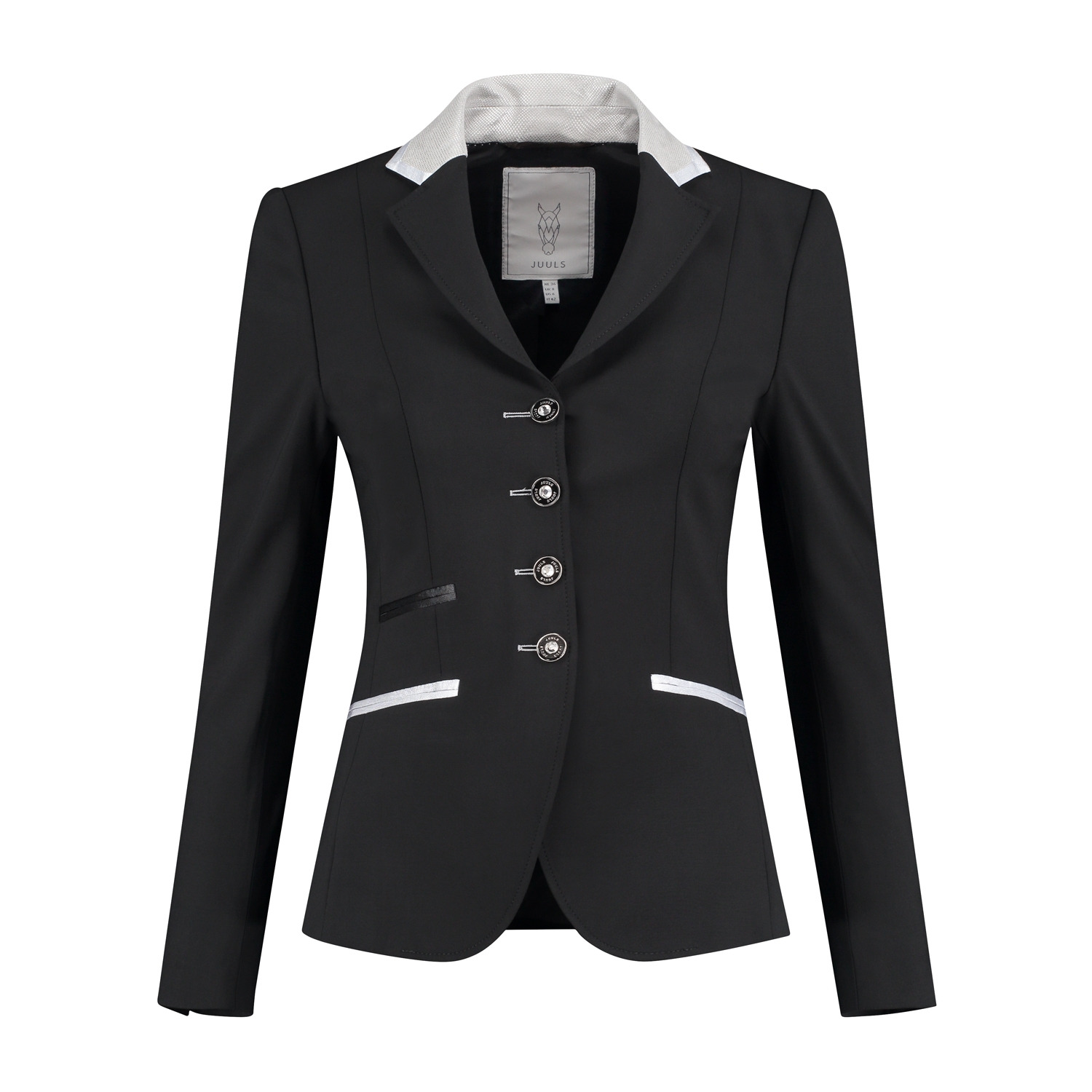 Juuls Black Glamour Competition Jacket with silver details