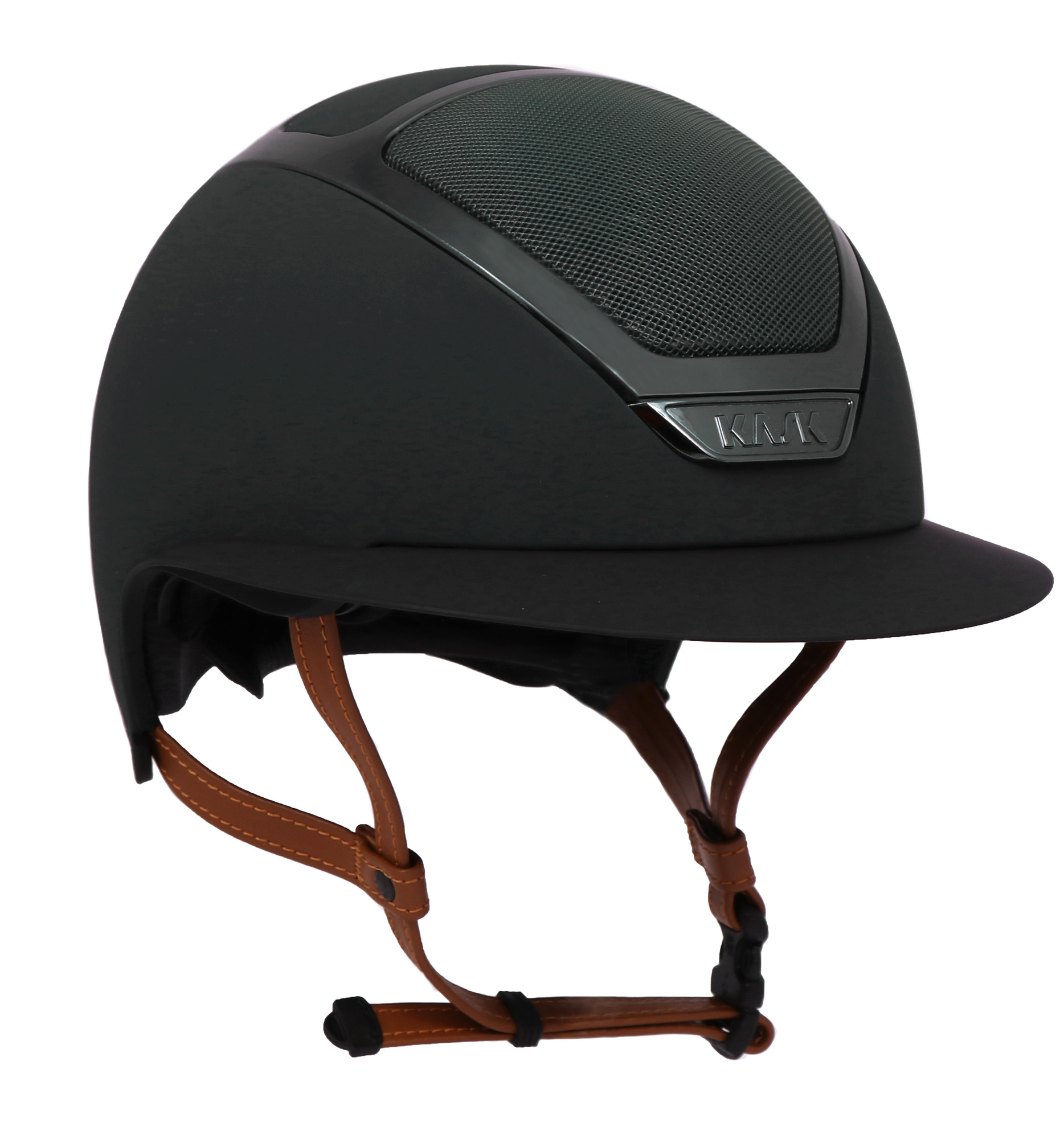 Kask Star Lady Black Chrome Light Brown Chinstrap