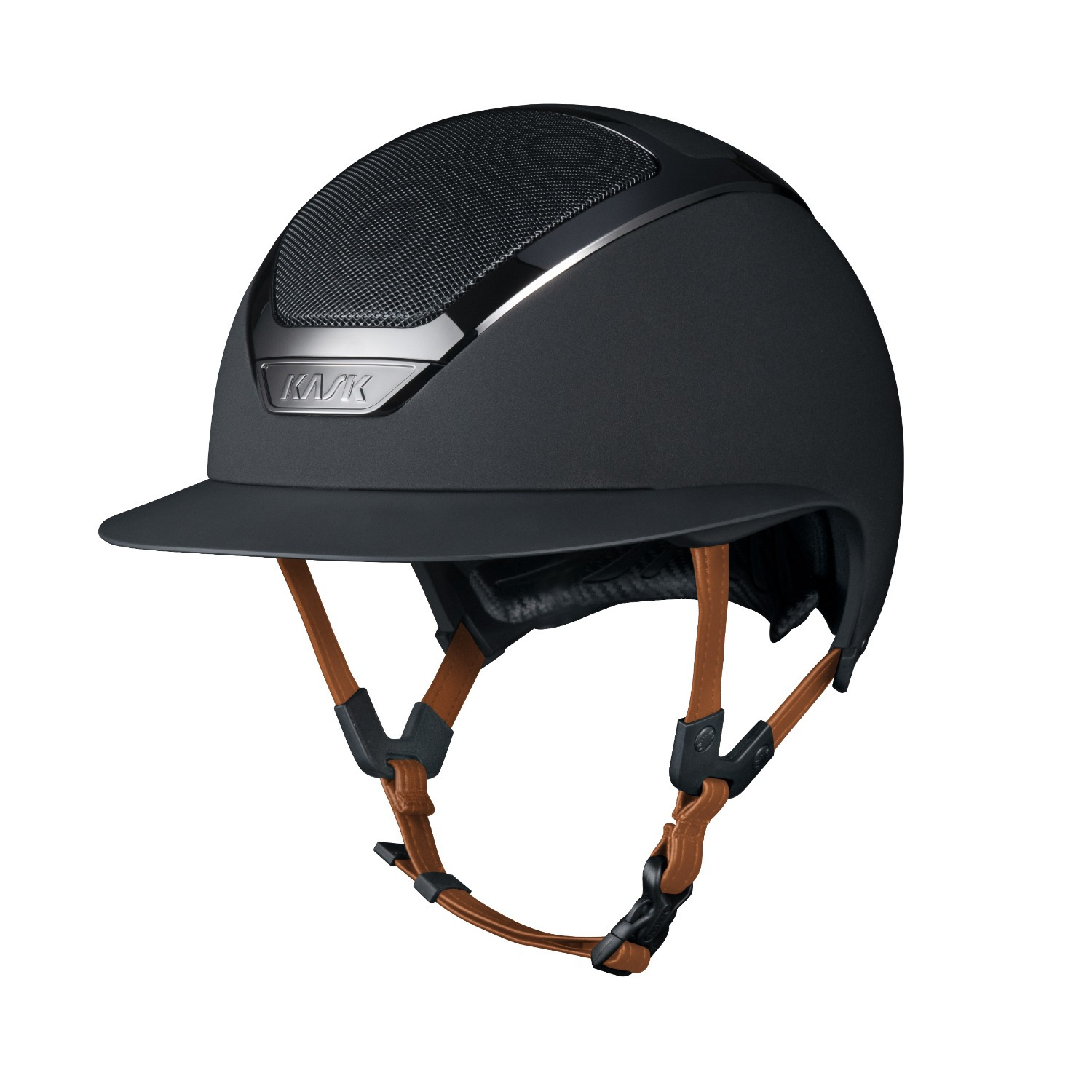 Kask Star Lady Chrome 2.0 Zwart Licht Bruin Kinbandje