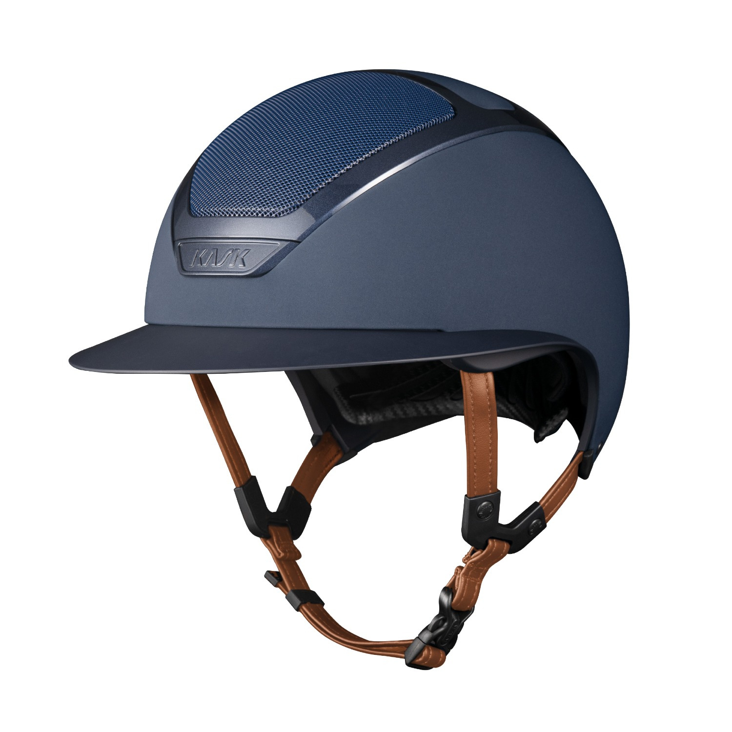 Kask Star Lady Chrome 2.0 Navy Licht Bruin Kinbandje