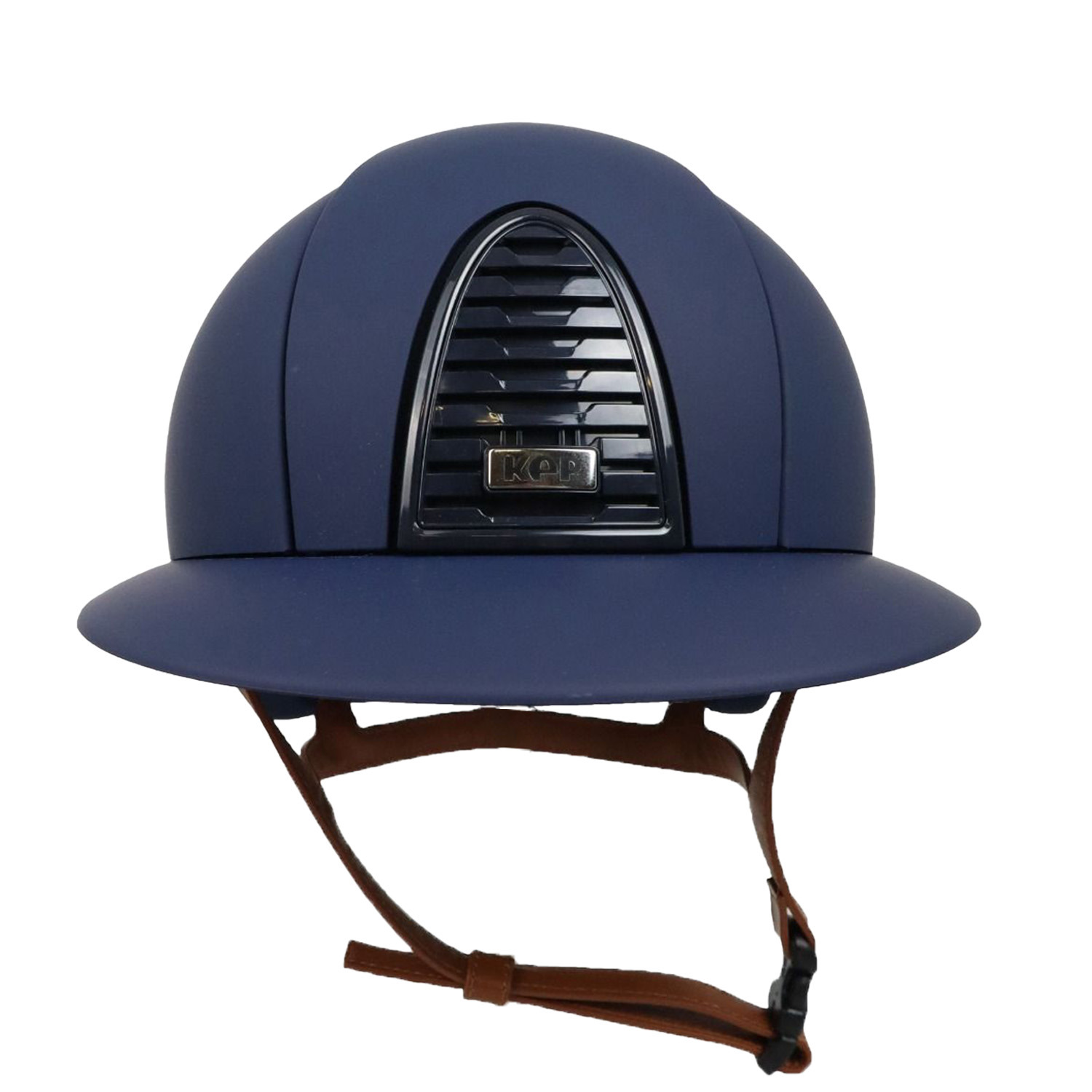 KEP Italia Cromo 2.0 matt blau Polo mit cognacfarbenem Kinnriemen