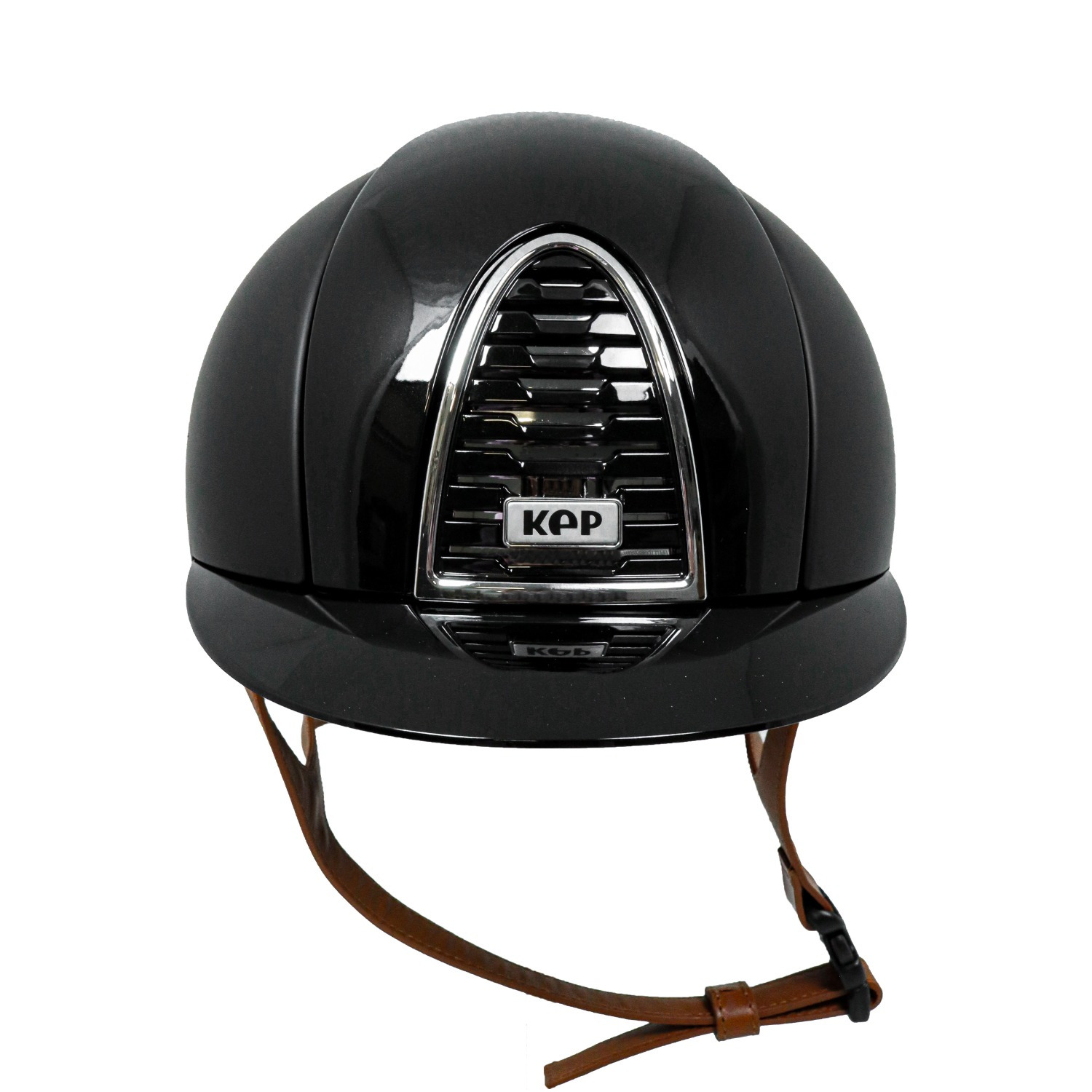 Kep Italia Cromo 2.0 schwarz Textil doppelt poliert cognacfarbener Riemen silberner Rahmen