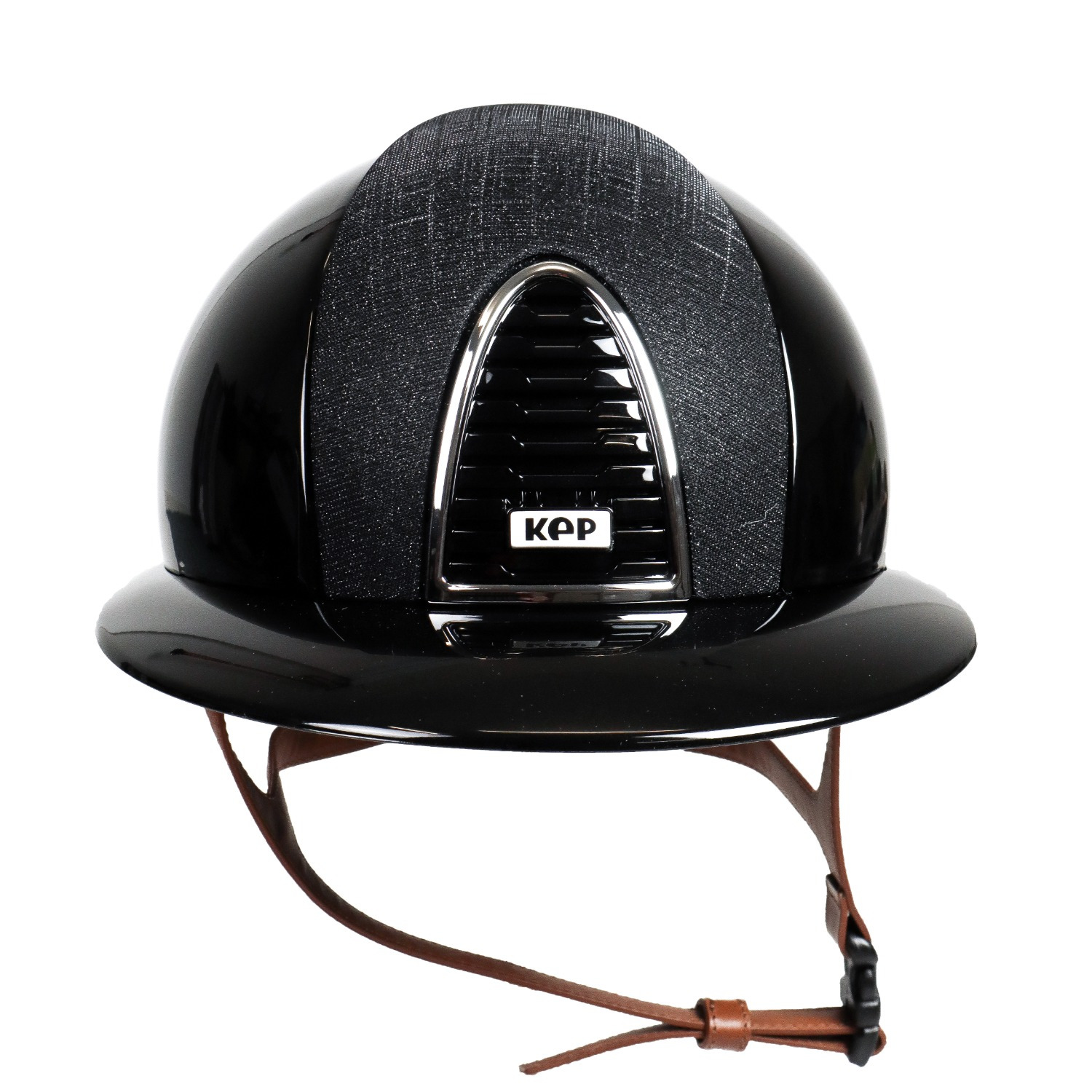 Kep Italia Cromo 2.0 schwarz Polish Polo Galassia für cognacfarbenes Riemchen silberner Rahmen