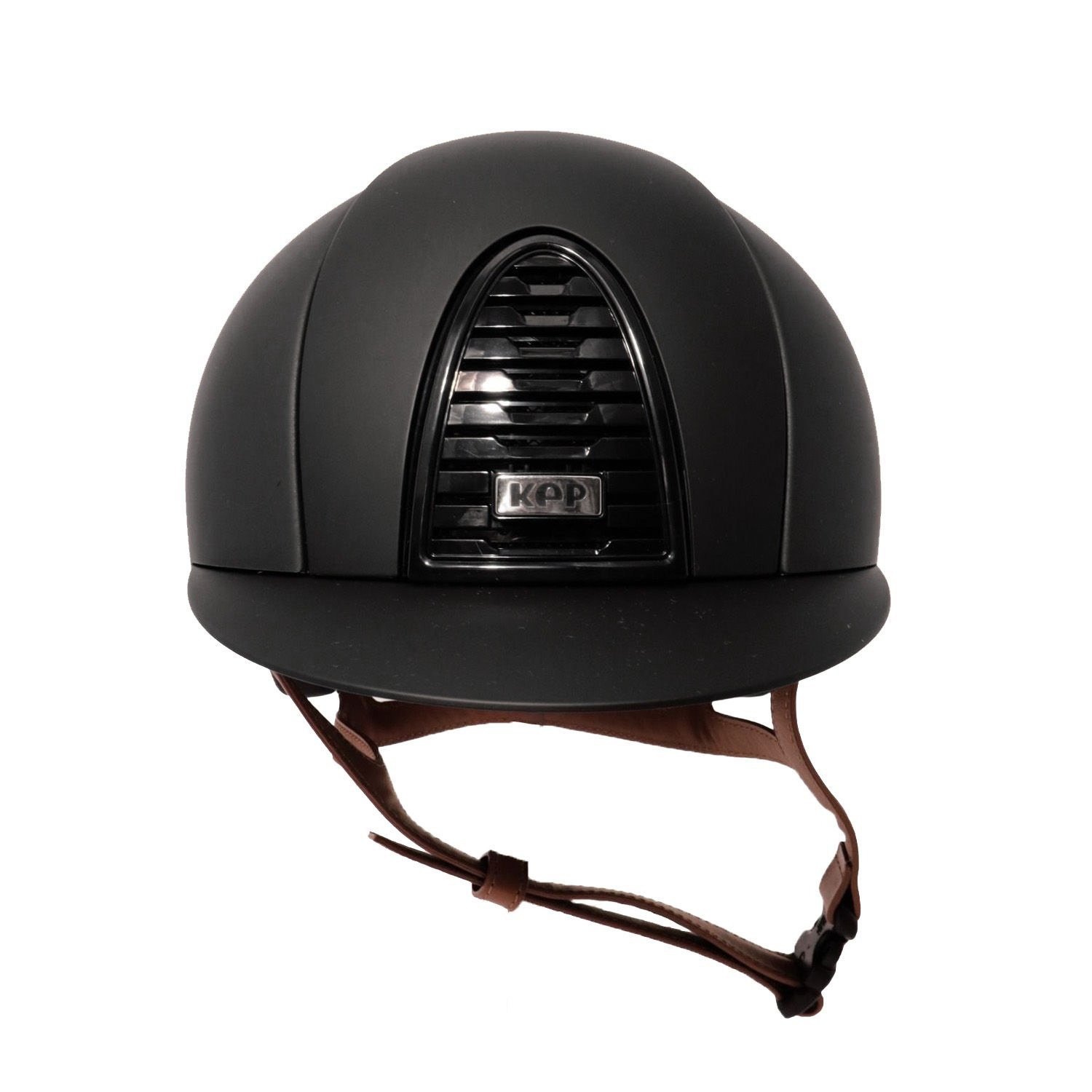 KEP Italia Cromo 2.0 Mattschwarz mit cognacfarbenem Kinnriemen
