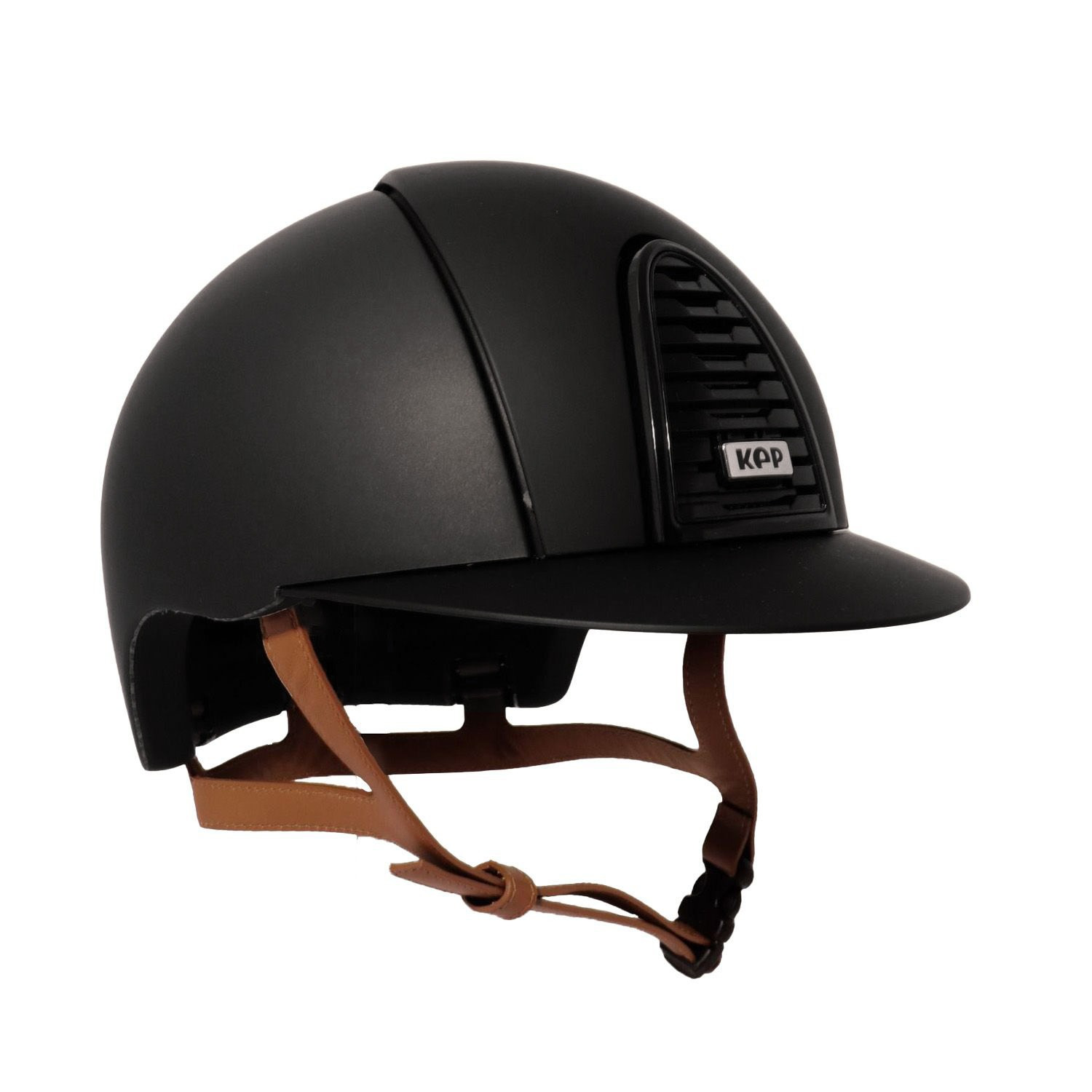 KEP Italia Cromo 2.0 Mattschwarz mit cognacfarbenem Kinnriemen