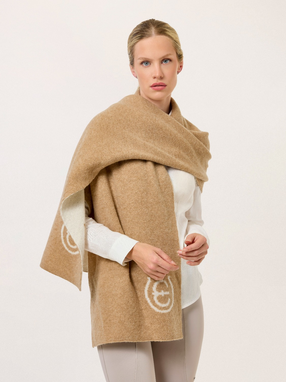 Equestrian Stockholm Woven Scarf Sand