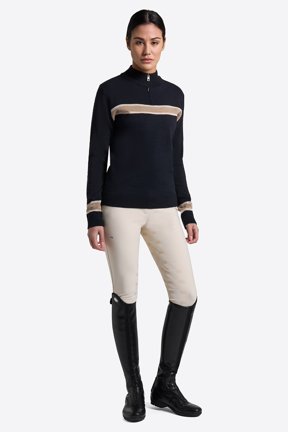 RG FW25 RG Wool Blend Half Zip Sweater Women