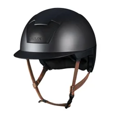 Kask Kooki Shadow Schwarz mit hellbraunem Kinnriemen