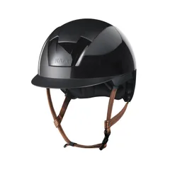 Kask Kooki Shine Schwarz mit hellbraunem Kinnriemen