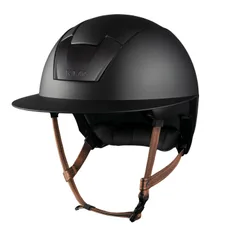 Kask Kooki Lady Shadow Schwarz mit hellbraunem Kinnriemen