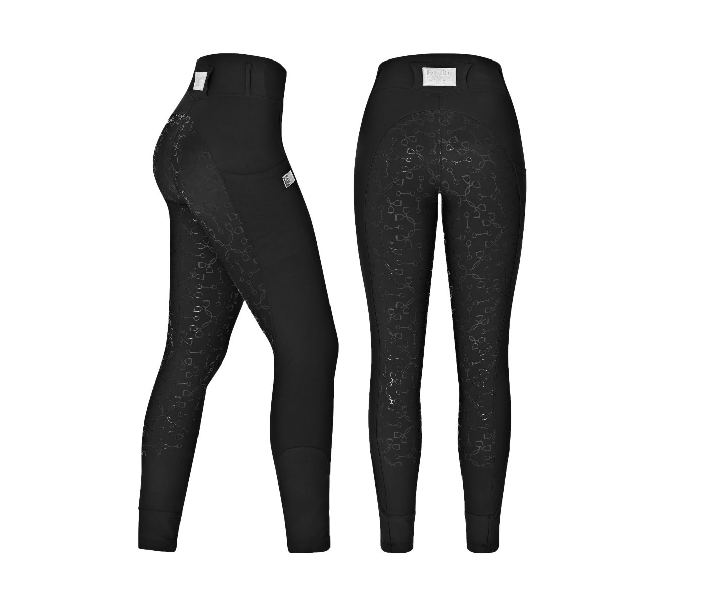 Equito riding leggings Black Silver
