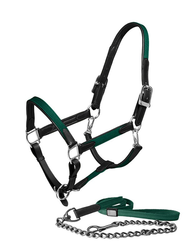 Equestrian Stockholm FW'22 Sycamore Green leather halter