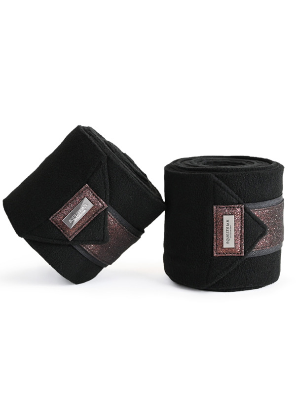 Equestrian Stockholm FW'22 Mahogany Glimmer fleece bandages